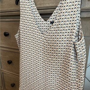 Ann Taylor Factory Floral Beige and Black Top